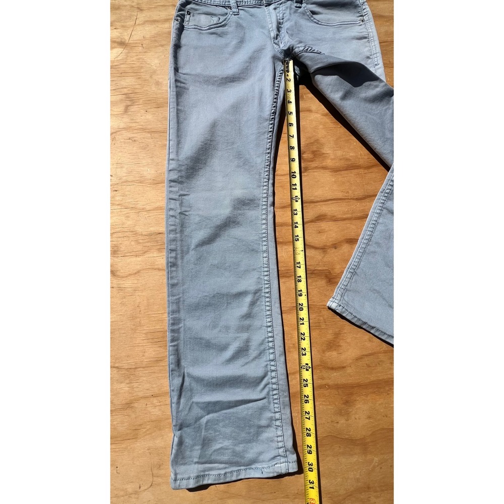 Mens Light Blue Slim Fit Jeans 33x31 Casual Five Pocket Stretch Denim Pants